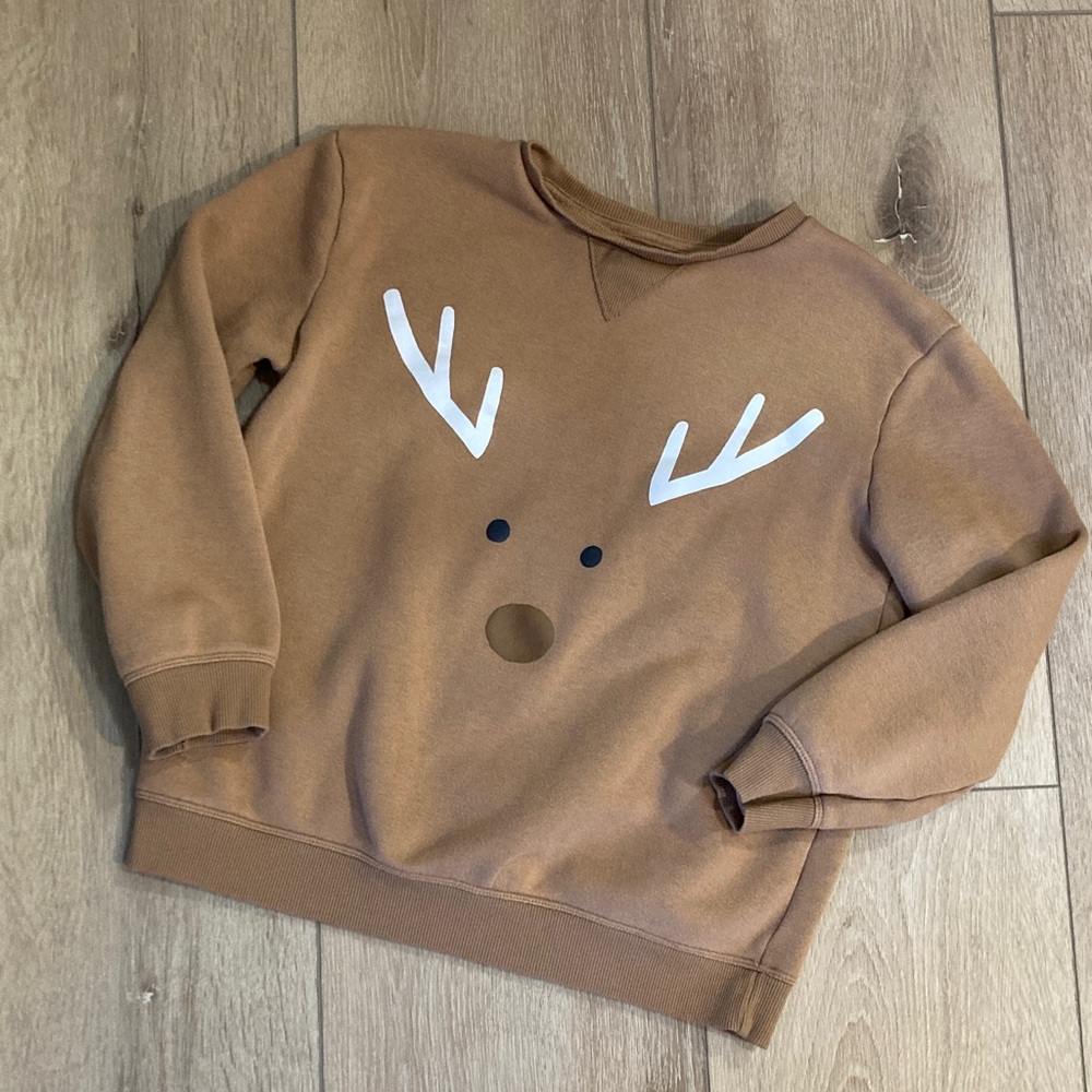 Little Co Lauren Conrad unisex girls boys reindeer sweatshirt size 10